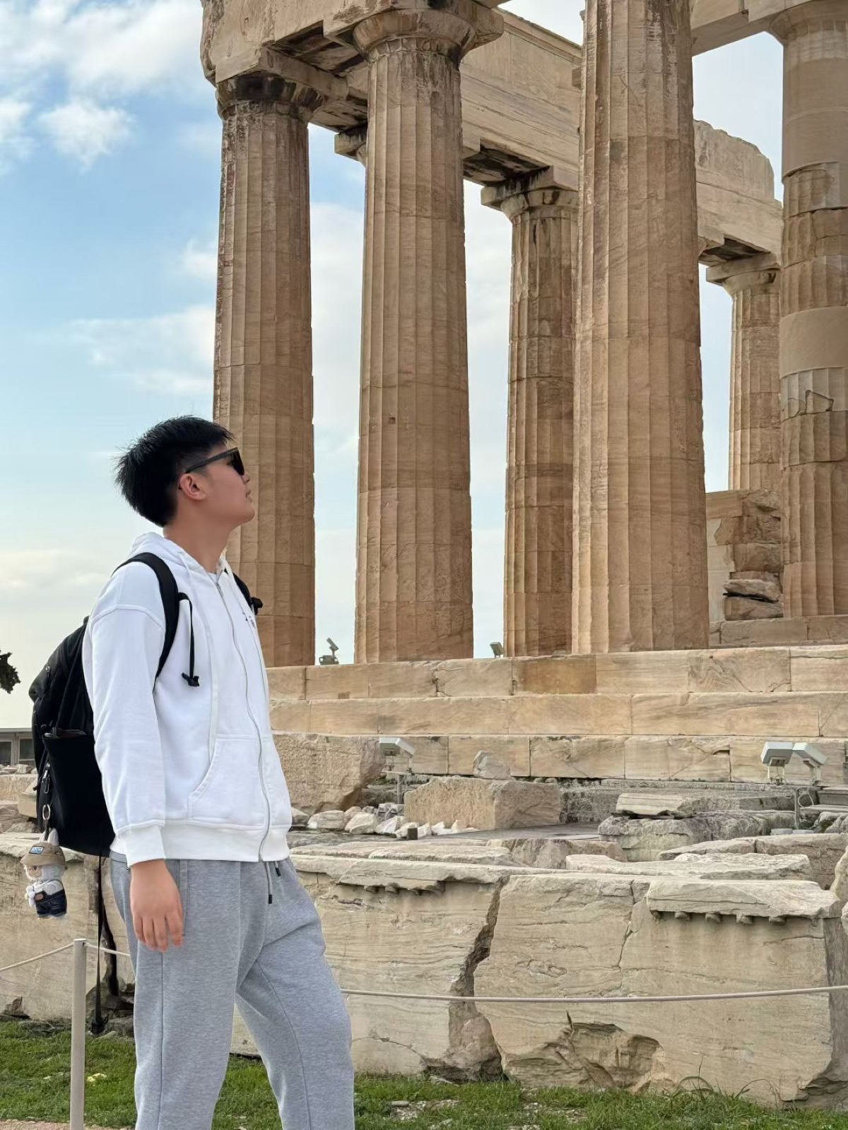 At the Parthenon in Athens