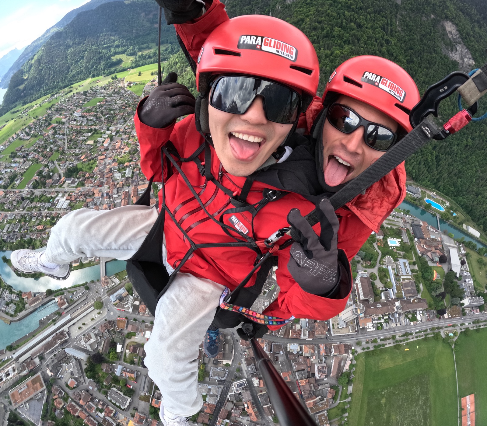 Paragliding above Interlaken
