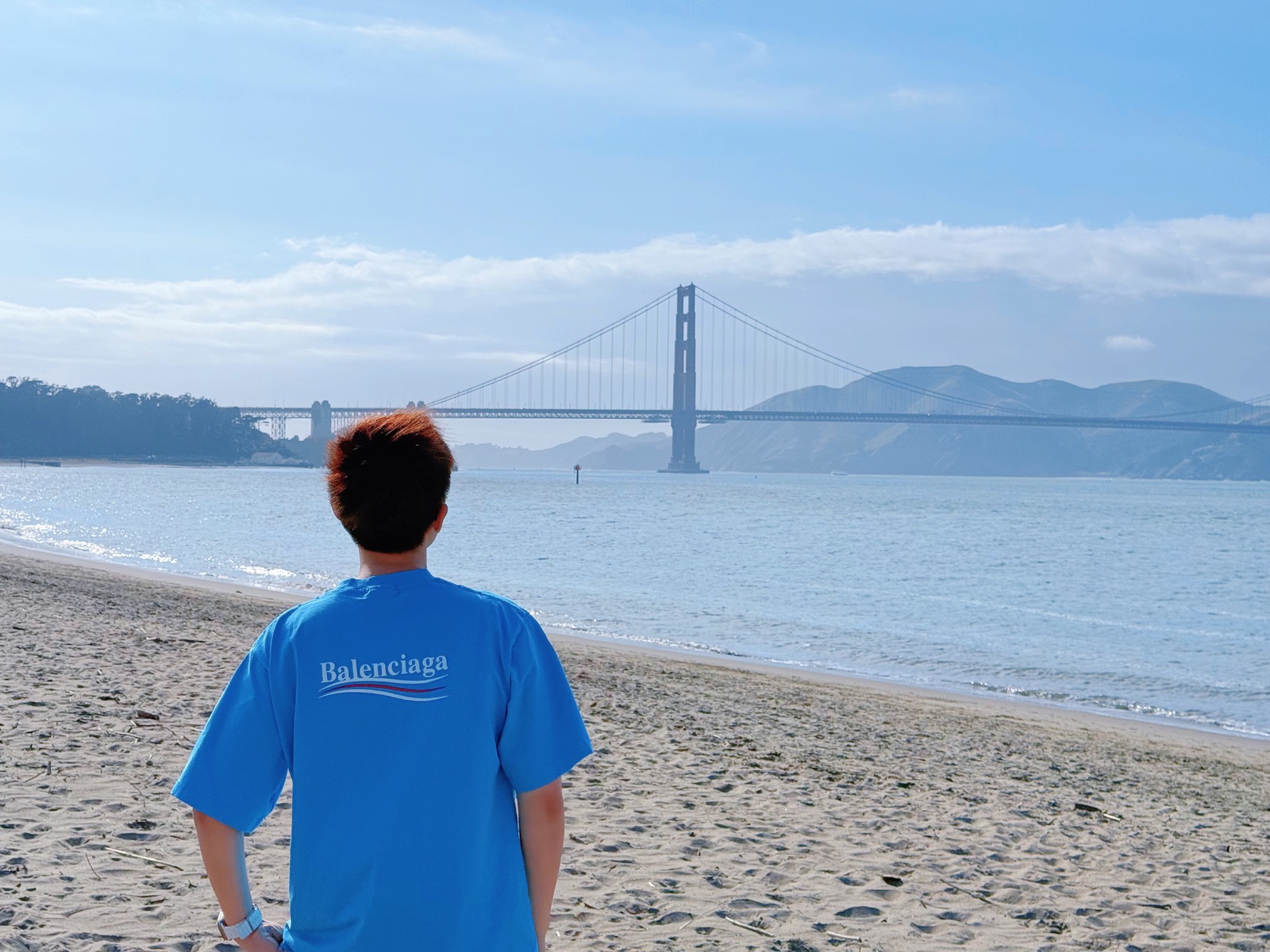 At the Golden Gate Bridge in San Francisco
